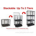 3 Tier Dog Cage with Wheels Trays House